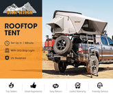 SAN HIMA Jervis Roof Top Tent Hardshell Side Opening King Size Camping 4x4WD